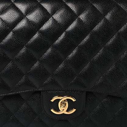 Chanel Caviar Quilted Maxi Double Flap Black 8 of 11
