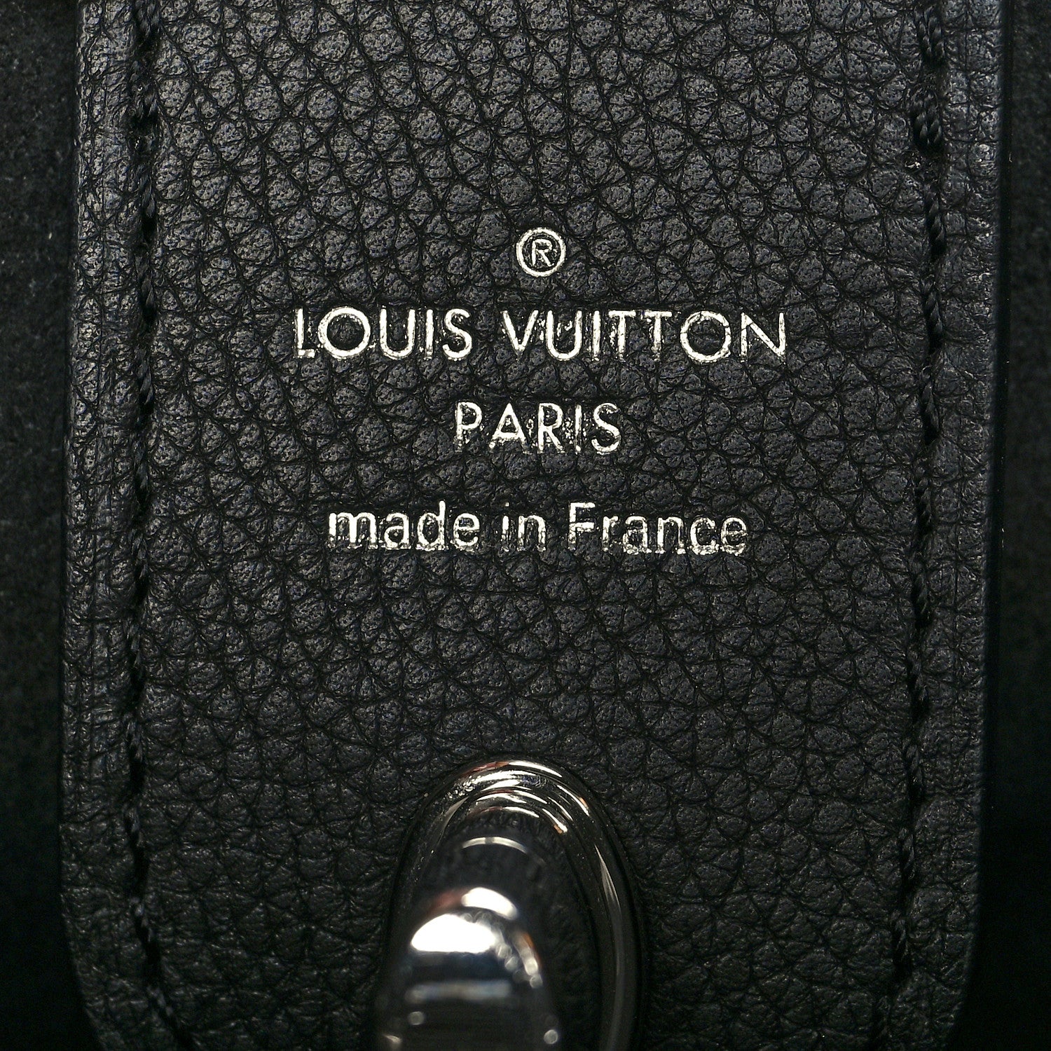 Louis Vuitton Calfskin Lockme Hobo Black 6 of 10