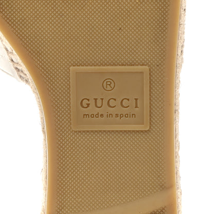 Gucci Nappa Matelasse GG Marmont Espadrille Slide Sandals 37 Great White 7 of 13