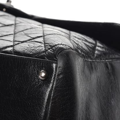 Chanel Glazed Calfskin Quilted Large Duo Color Tote Black 13 of 13