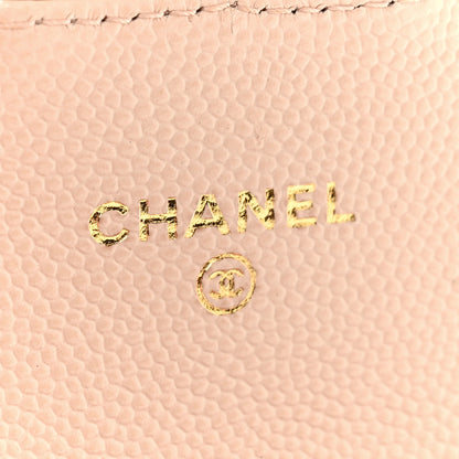 Chanel Caviar Quilted Flap Card Holder Wallet Light Beige 6 of 9