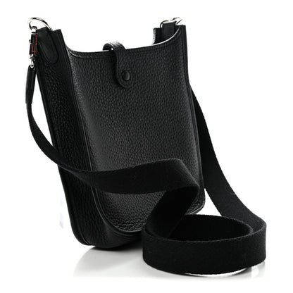 Hermes Taurillon Clemence Evelyne TPM Black 3 of 11