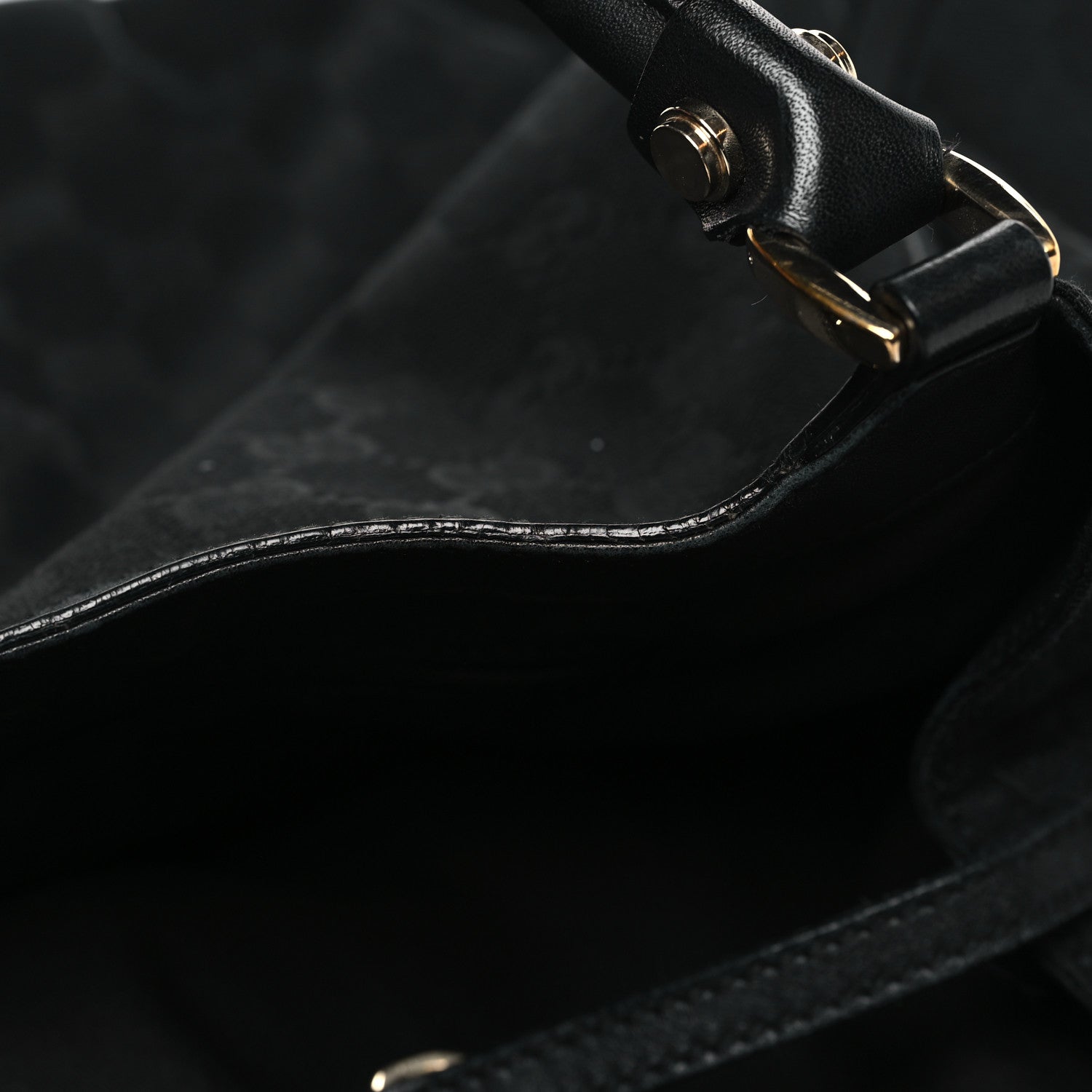 Gucci Monogram Large D Gold Hobo Black 11 of 13