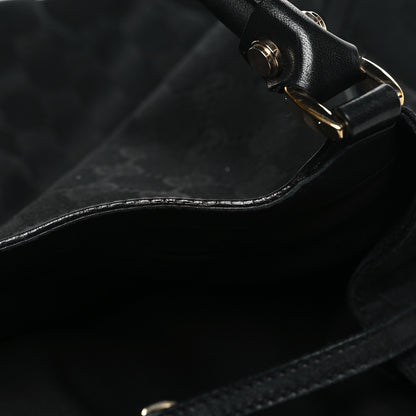 Gucci Monogram Large D Gold Hobo Black 11 of 13