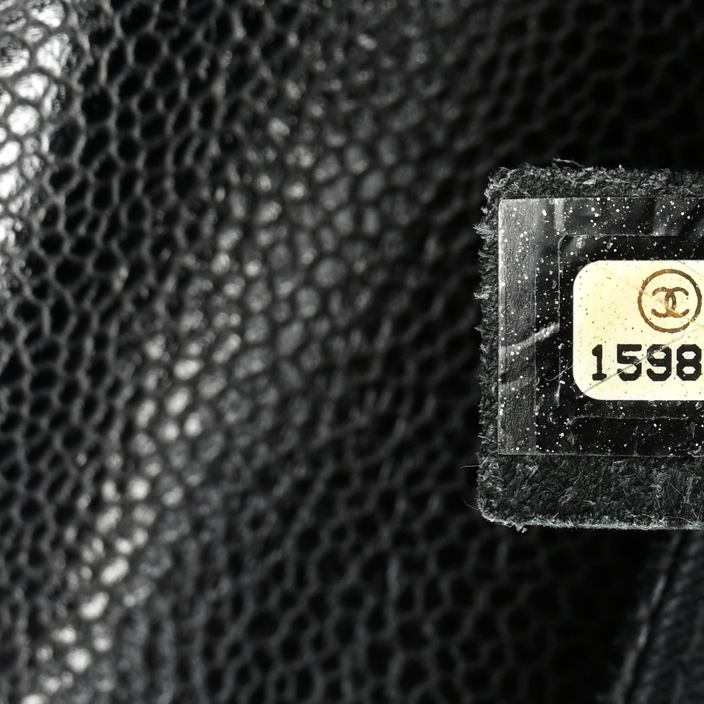 Caviar Half Moon Large Flap Black