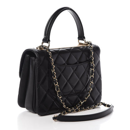 Chanel Lambskin Quilted Small Trendy CC Dual Handle Flap Bag Black 3 of 10