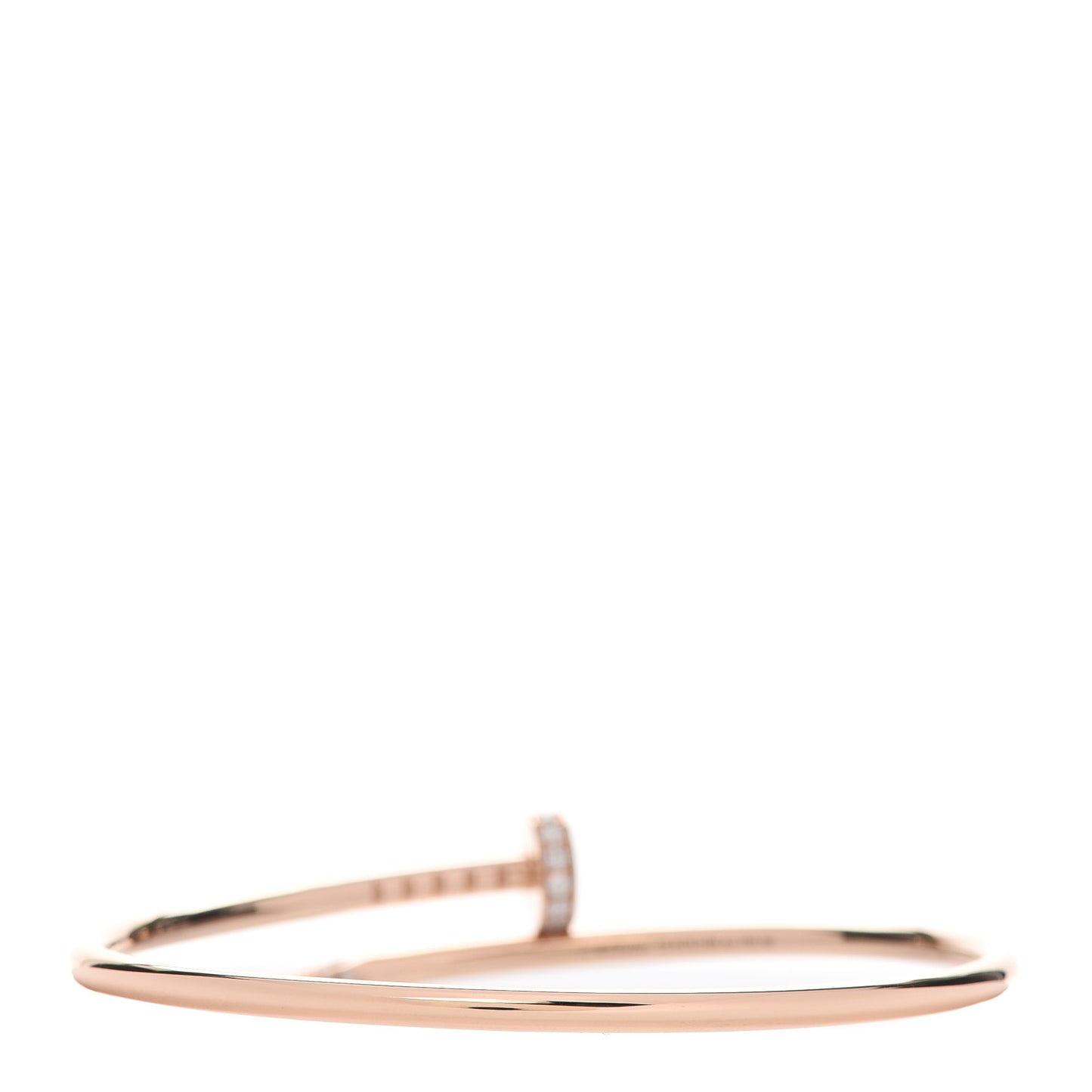 18K Pink Gold Diamond Small Juste Un Clou Bracelet 15