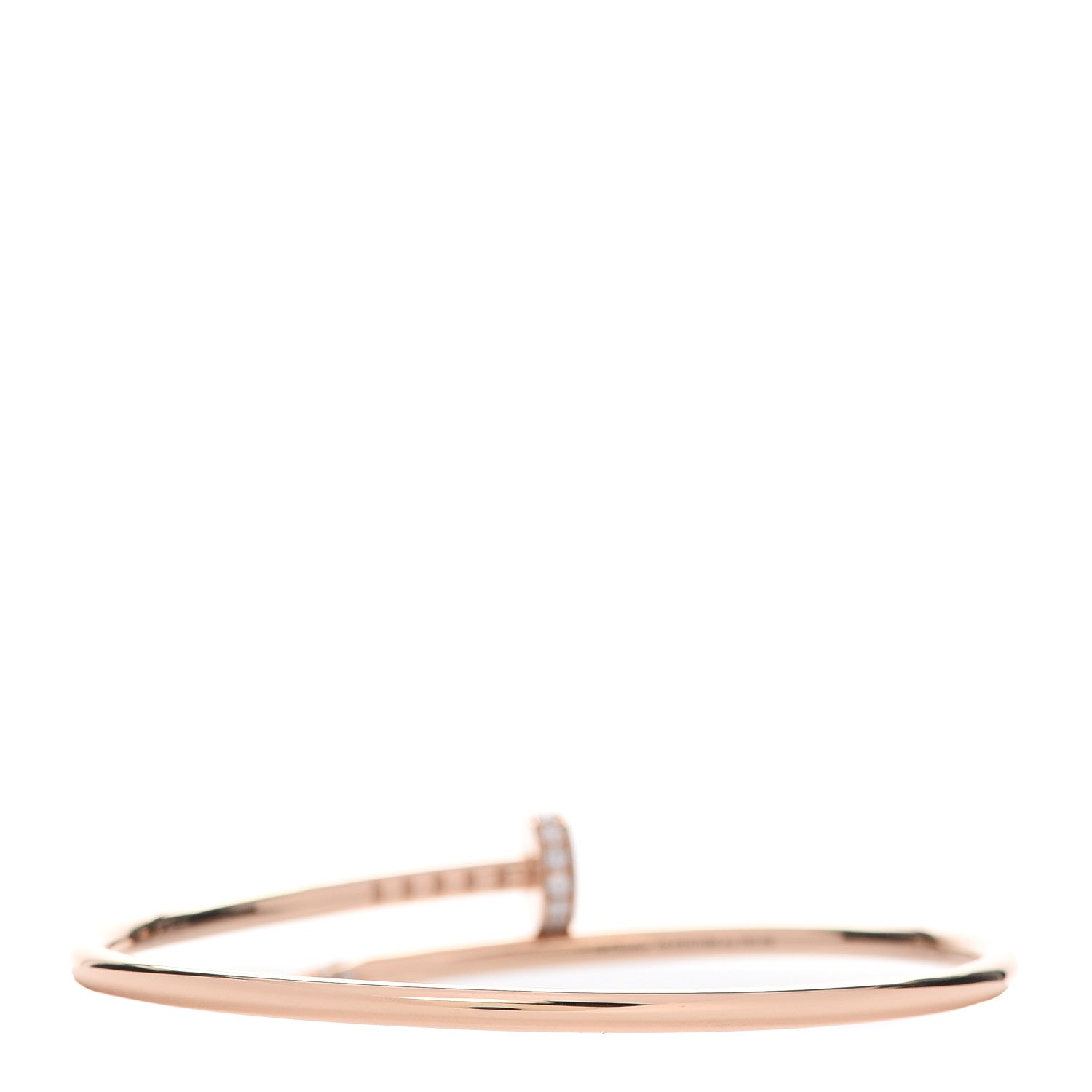 Cartier 18K Pink Gold Diamond Small Juste Un Clou Bracelet 15 3 of 5