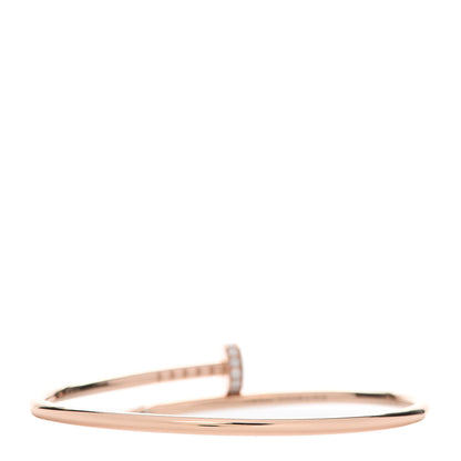 Cartier 18K Pink Gold Diamond Small Juste Un Clou Bracelet 15 3 of 5