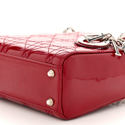 Christian Dior Patent Cannage Mini Lady Dior Red 10 of 10