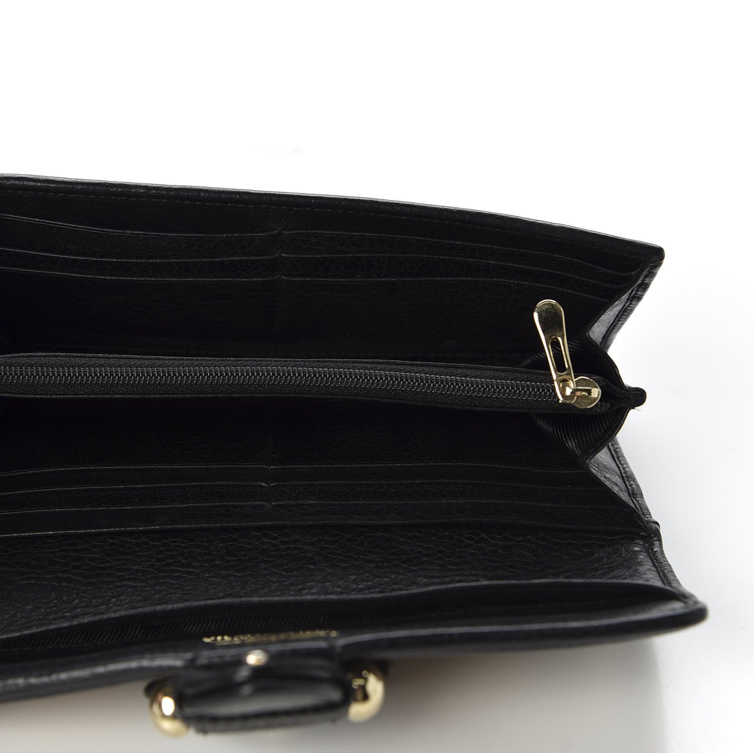 Burberry Calfskin Mega Check Continental Wallet Black 4 of 8