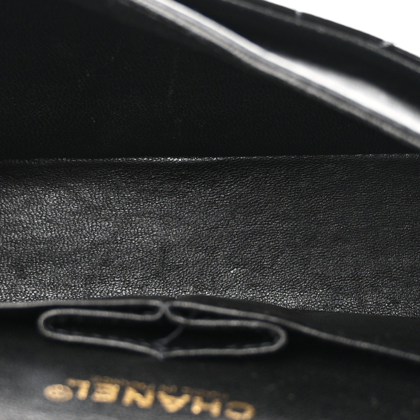 Patent Quilted Medium Double Flap Black