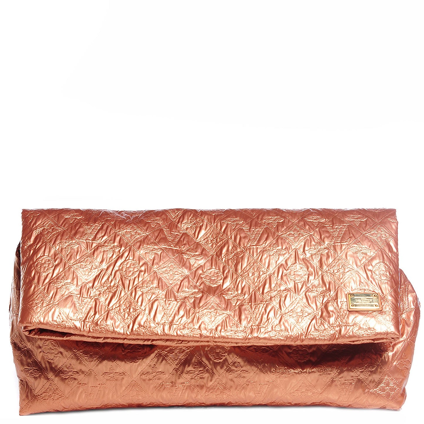 Jacquard Quilted Monogram Limelight Clutch GM Rose Gold