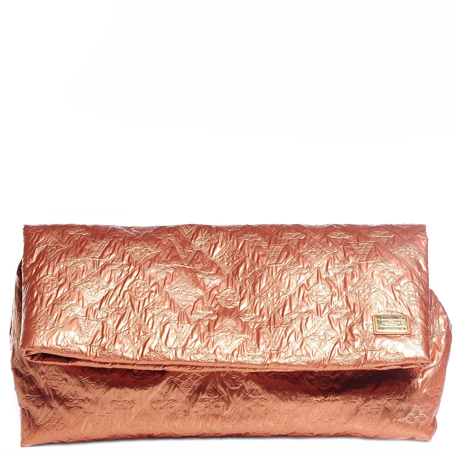Louis Vuitton Jacquard Quilted Monogram Limelight Clutch GM Rose Gold 1 of 7