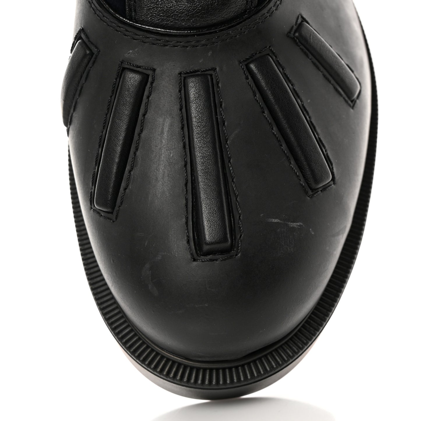 Kid Calfskin Shearling Glory Flat Boot 35.5 Version Black