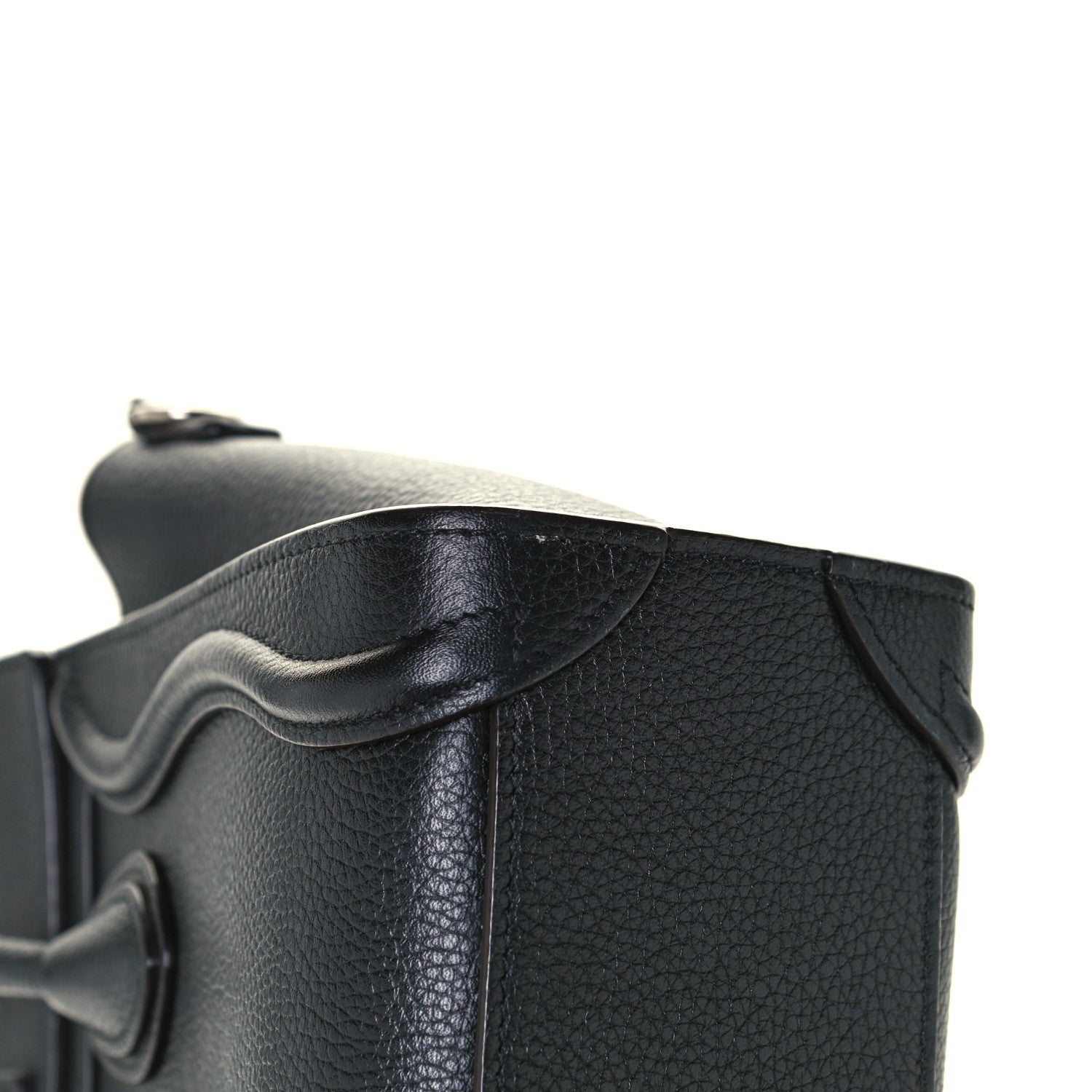 Celine Drummed Calfskin Nano Luggage Black 13 of 16