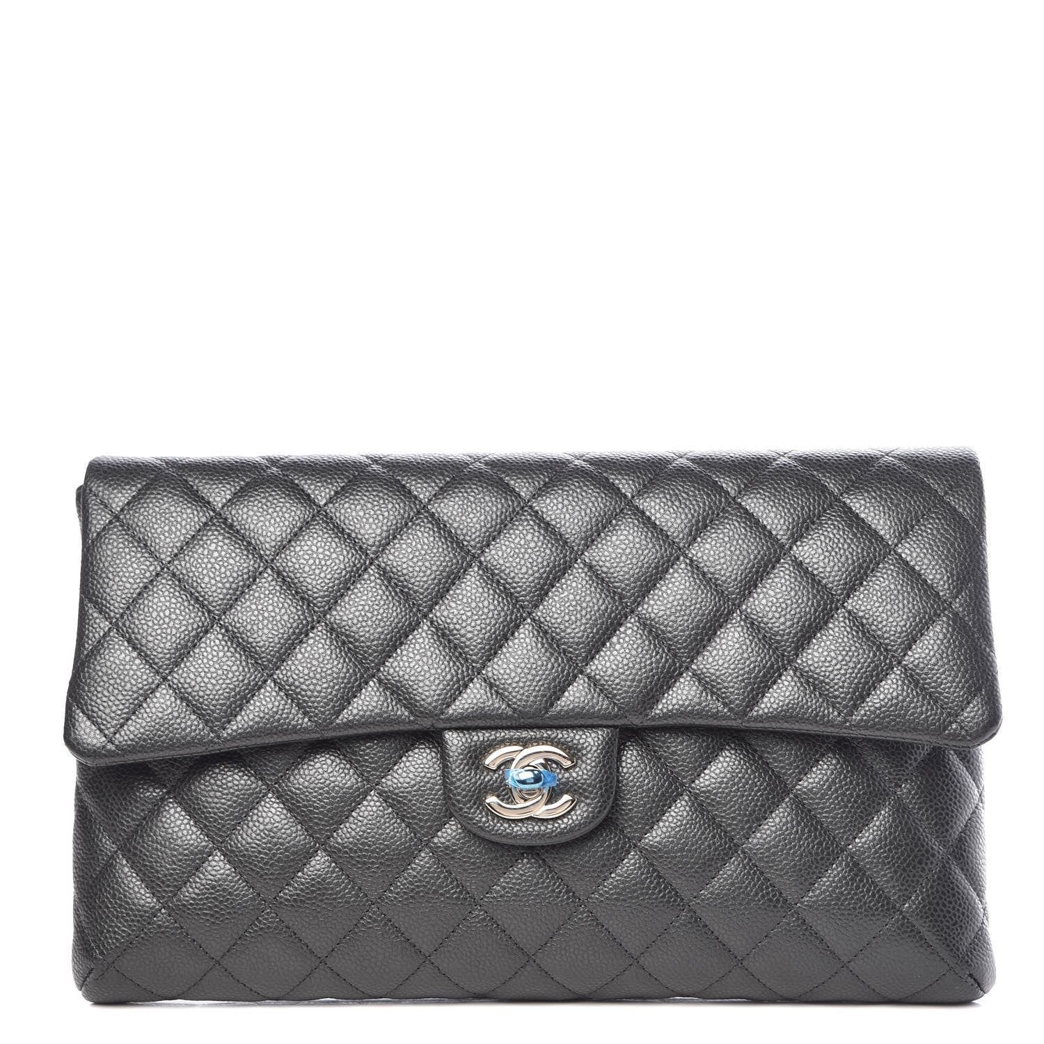 Chanel Caviar Quilted Clutch Dark Grey 1 of 9