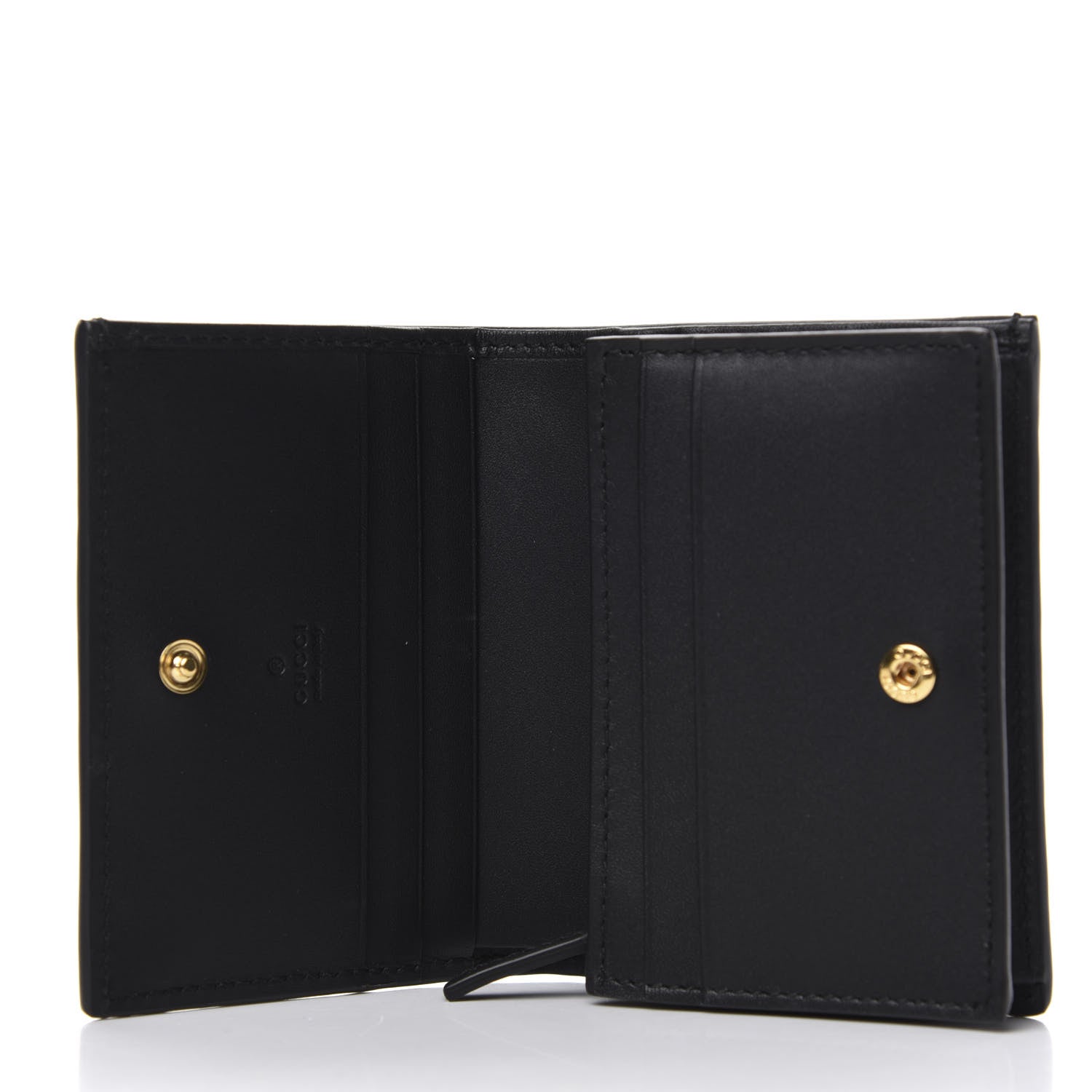 Gucci Suede Patent Web Ophidia Card Case Hibiscus Red Black 5 of 7