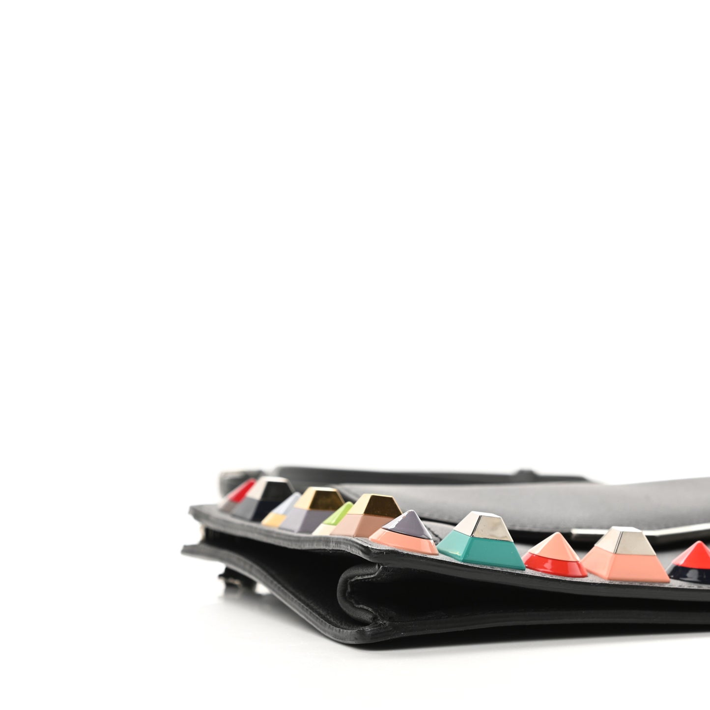 Vitello Dolce Studded Mini 2Jours Pouch Black Multicolor