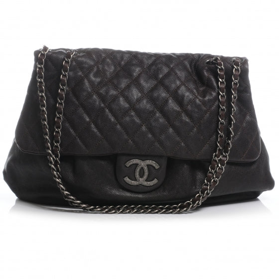 Chanel Caviar Maxi Elastic Flap Brown 1 of 7