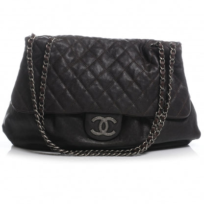 Chanel Caviar Maxi Elastic Flap Brown 1 of 7