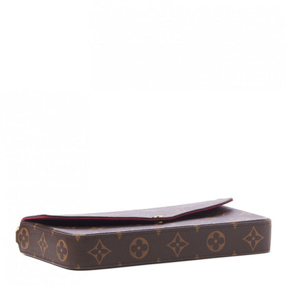 Louis Vuitton Monogram Pochette Felicie Chain Wallet Fuchsia 5 of 9