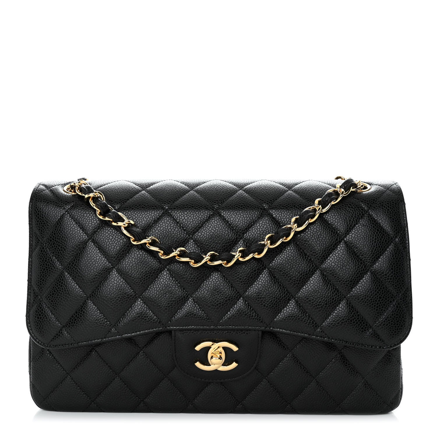 Chanel Caviar Quilted Jumbo Double Flap Black 1 of 11