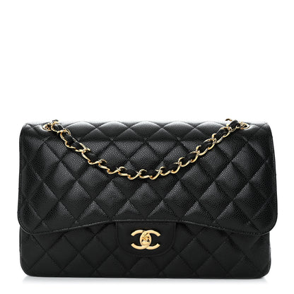 Chanel Caviar Quilted Jumbo Double Flap Black 1 of 11