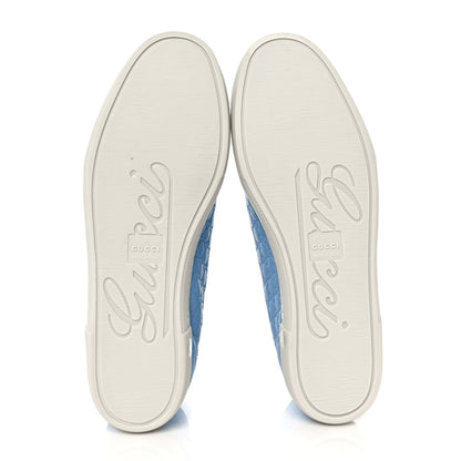 Gucci Microguccissima Womens High Top Sneakers 36 Mineral Blue 5 of 9