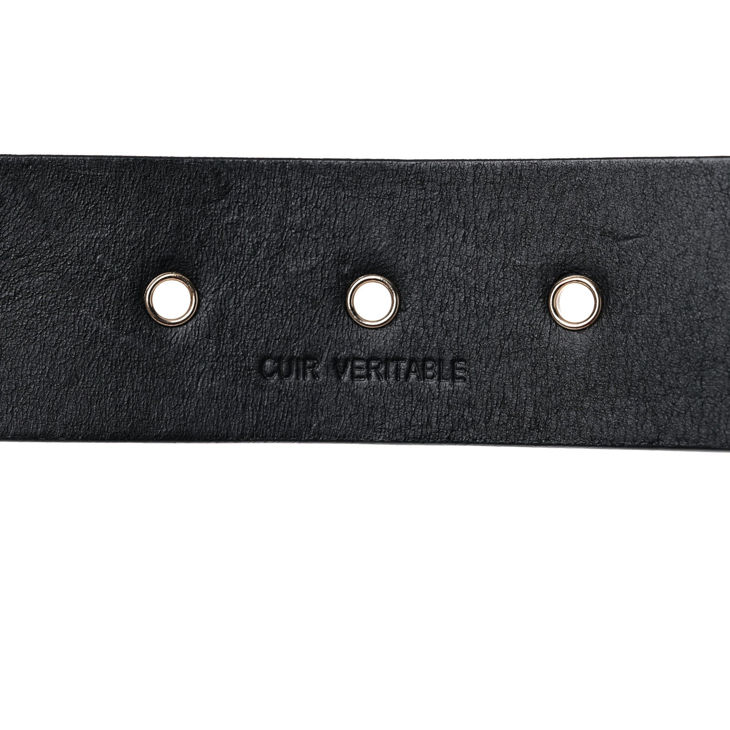 Chanel Calfskin Cross Stitch Grommet Belt 110 44 Black 4 of 5