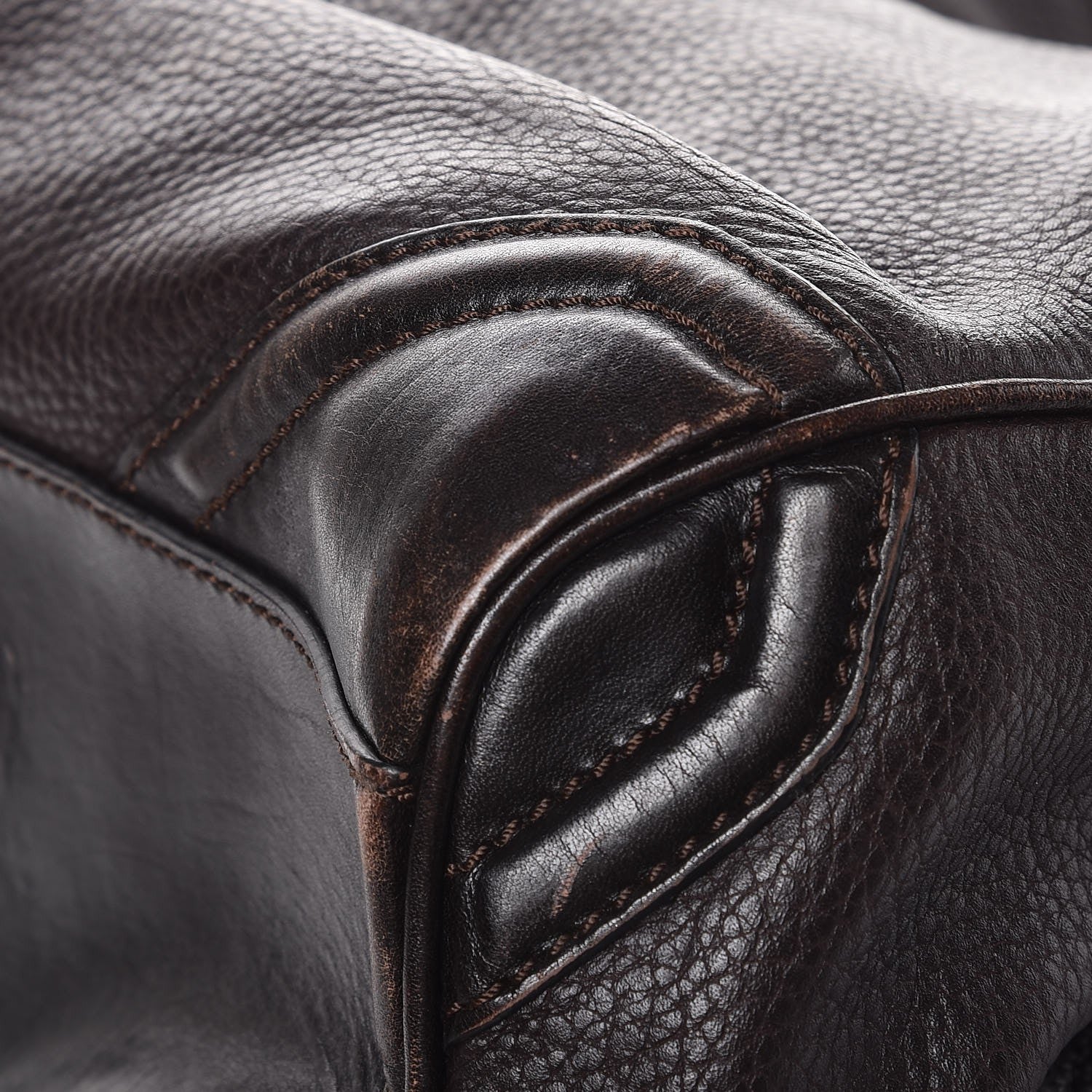 Burberry Grainy Calfskin Small Canterbury Tote Dark Chocolate 10 of 11