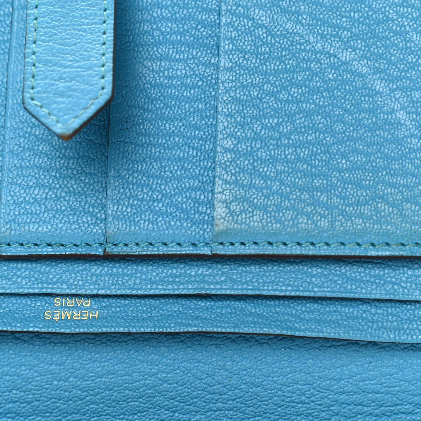 Chevre Mysore Bearn Gusset Wallet Bleu Azteque