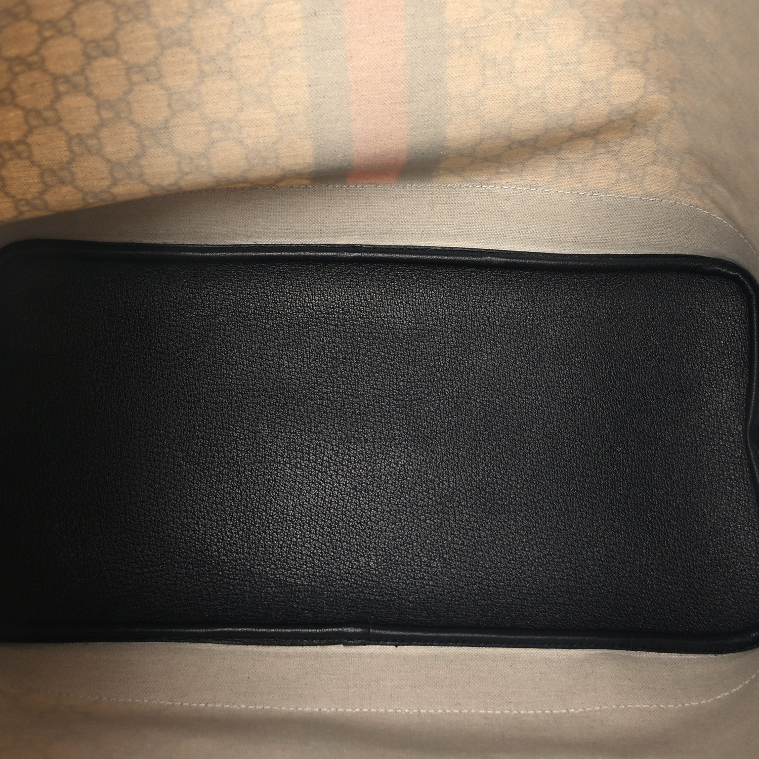 Gucci GG Supreme Monogram Textured Dollar Calfskin Web Large Ophidia Tote Beige Blue 6 of 10