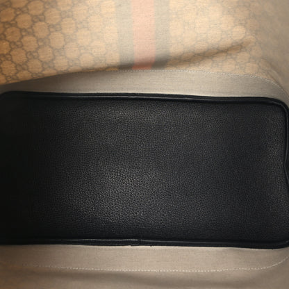 Gucci GG Supreme Monogram Textured Dollar Calfskin Web Large Ophidia Tote Beige Blue 6 of 10