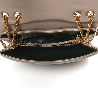 Saint Laurent Calfskin Y Quilted Monogram Medium Loulou Chain Satchel Taupe 5 of 14