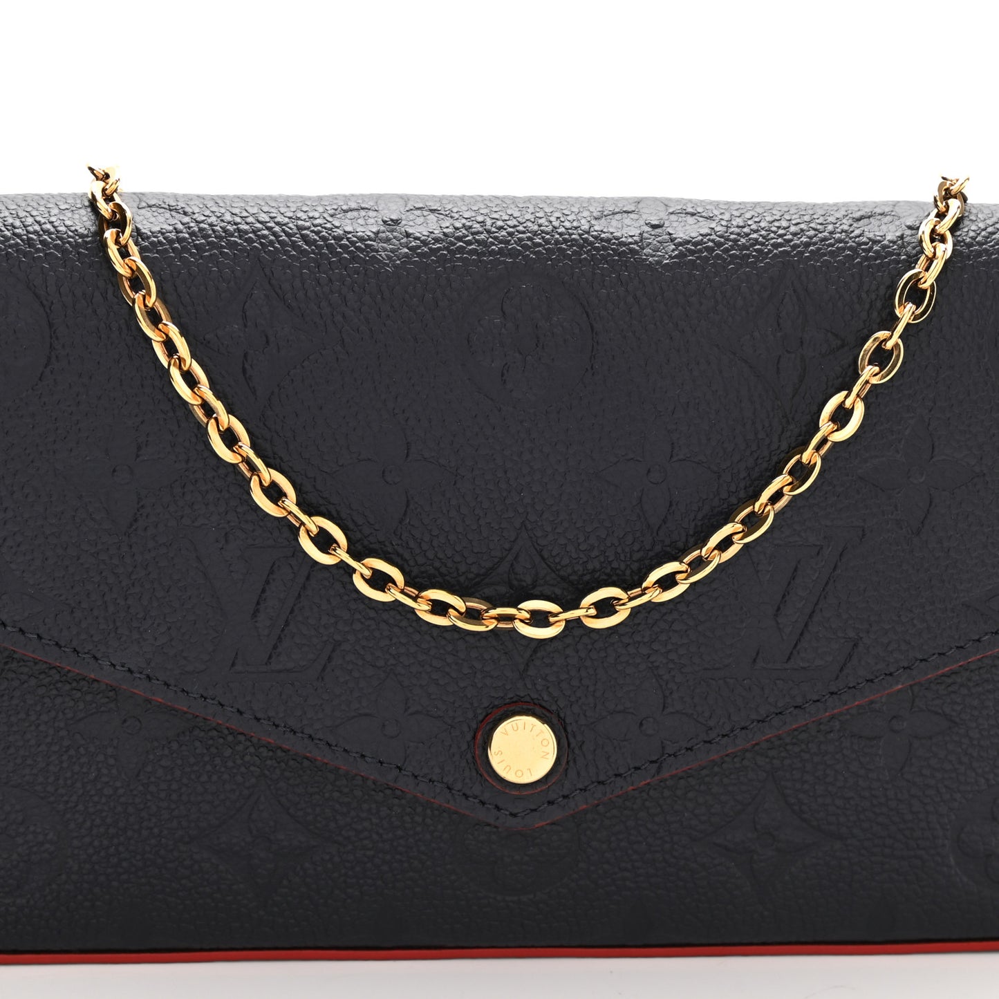 Empreinte Pochette Felicie Chain Wallet Marine Rouge