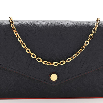 Louis Vuitton Empreinte Pochette Felicie Chain Wallet Marine Rouge 9 of 11