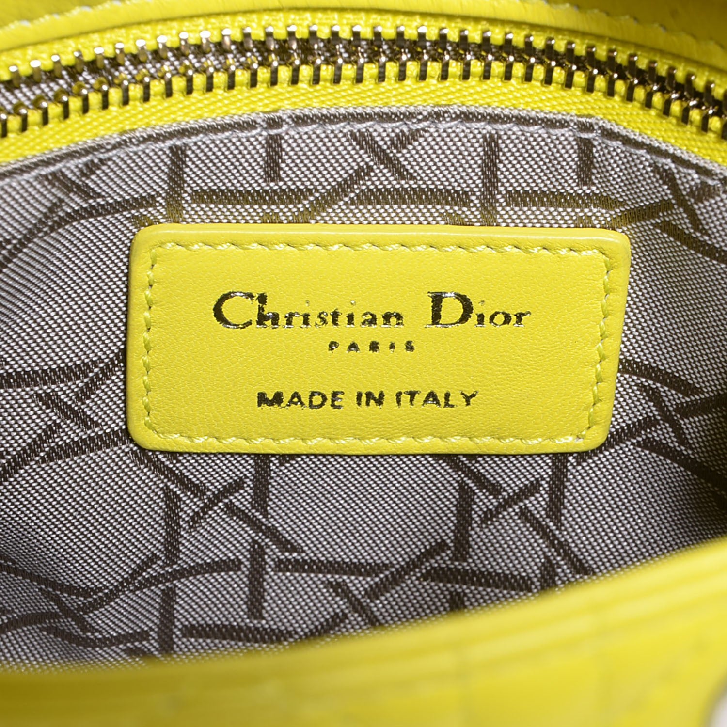 Christian Dior Lambskin Cannage Mini Lady Dior Acid 6 of 6