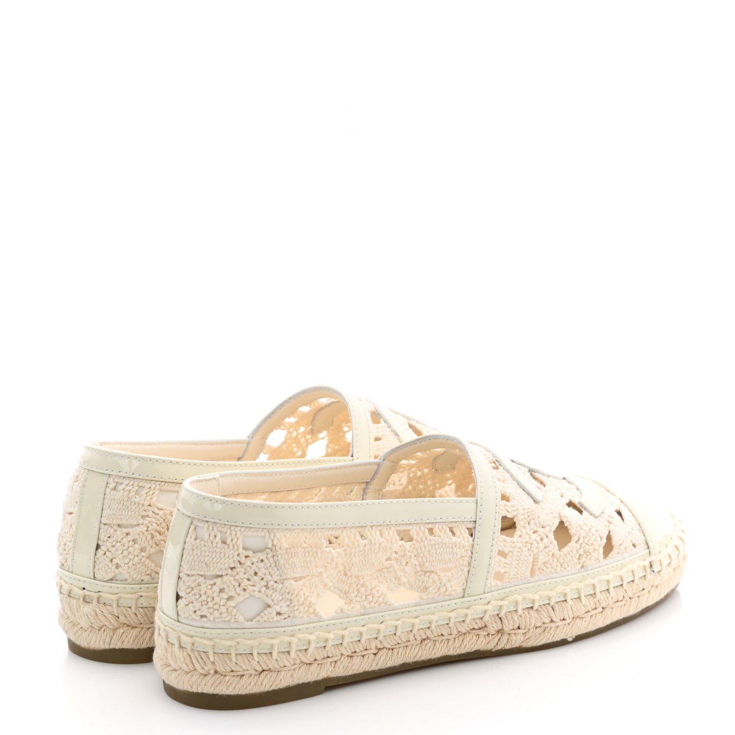 Macrame Patent CC Espadrilles 35 Beige Ivory