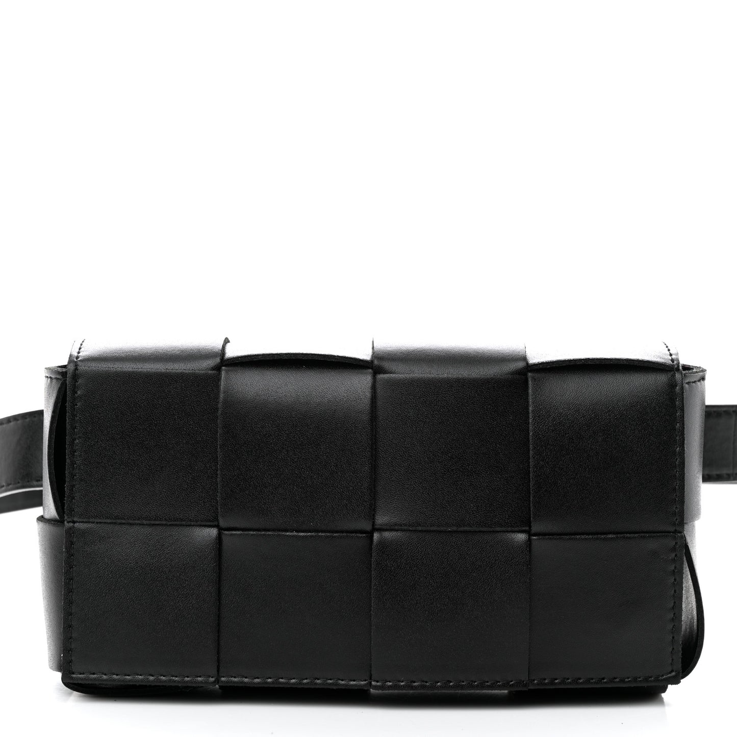 Nappa Maxi Intreccio The Belt Cassette Bag Black