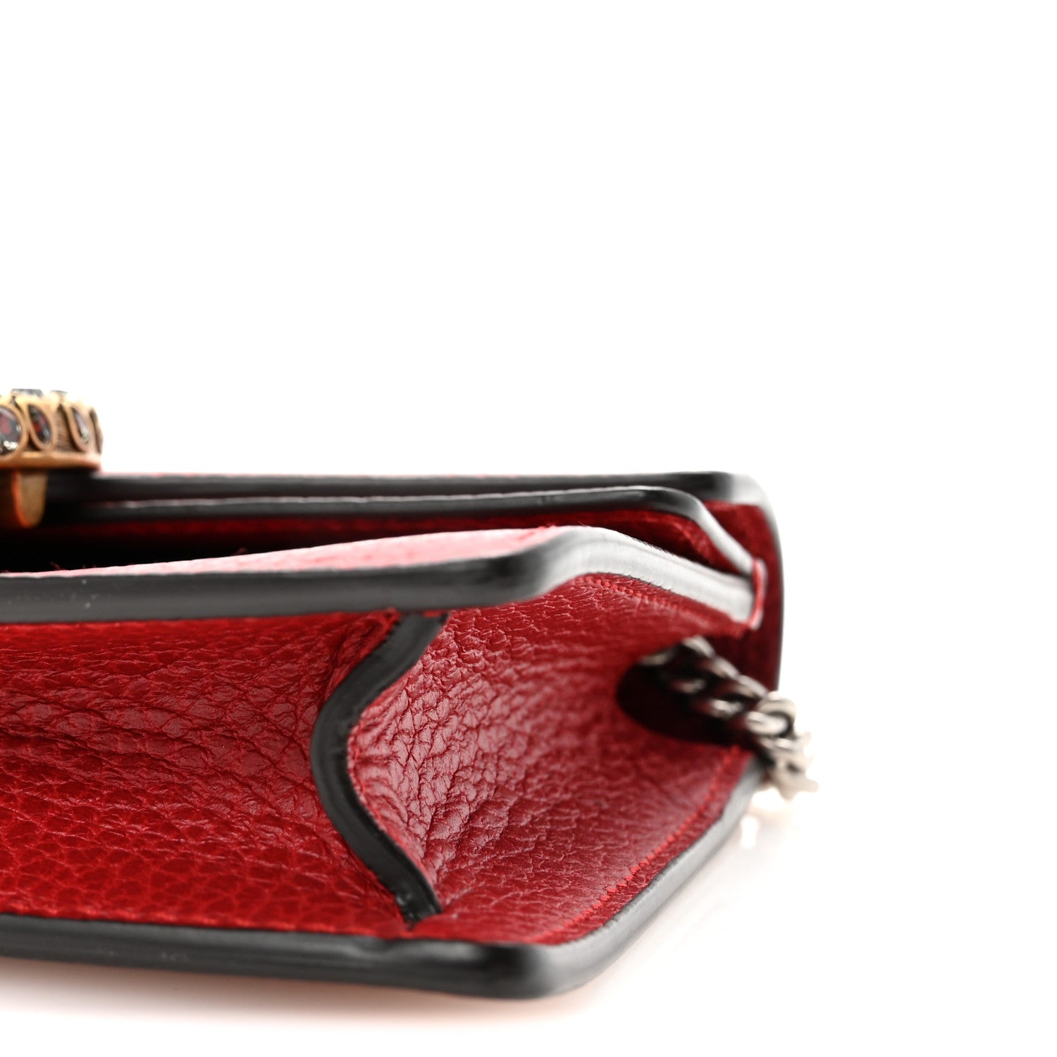 Gucci Calfskin Super Mini Dionysus Shoulder Bag Hibiscus Red
