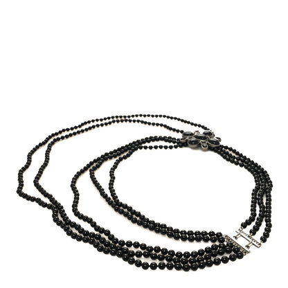 Chanel Gripoix Beaded Multi Strand Belt Ruthenium Black 2 of 4