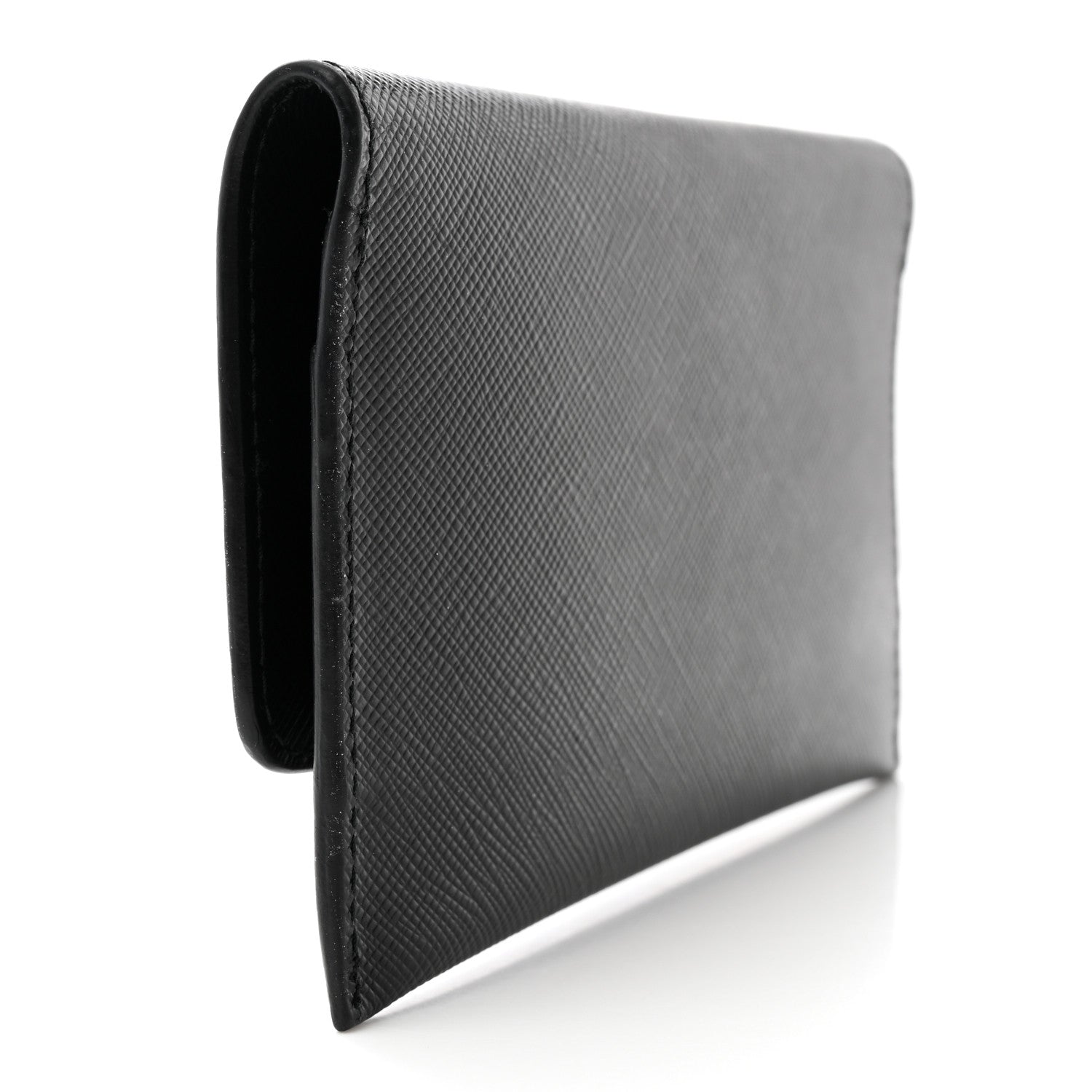 Prada Saffiano Metal Flap Wallet Black 4 of 9