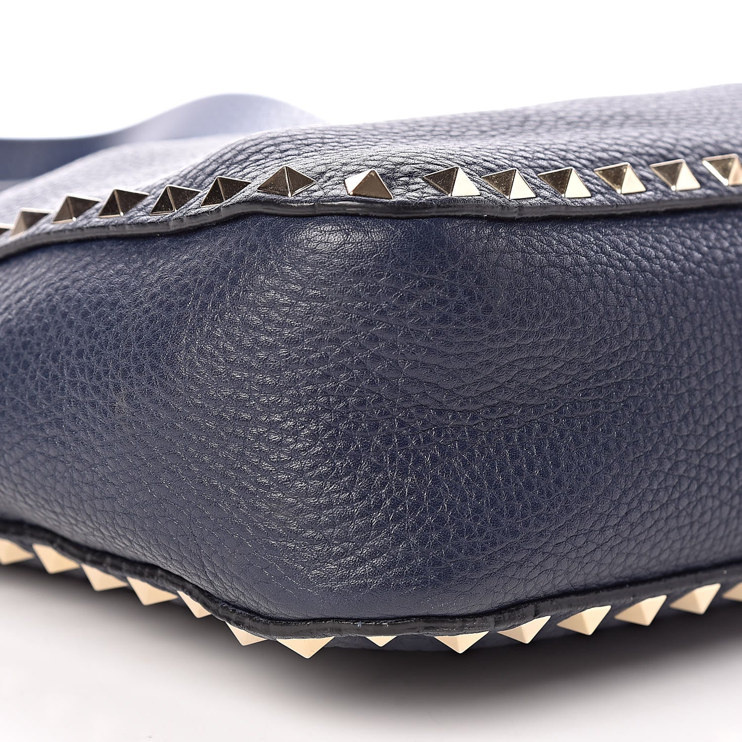 Valentino Garavani Pebbled Calfskin Small Rockstud Flip-Lock Messenger Bag Marine 9 of 10