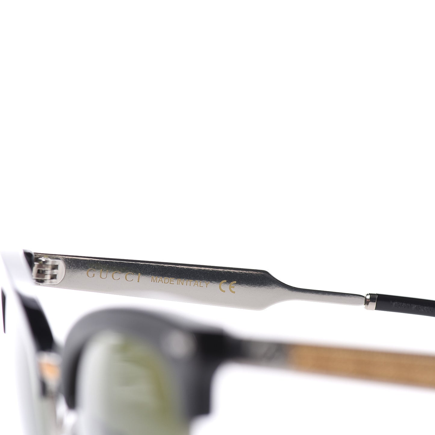 Acetate Damascato Cat Eye Sunglasses GG0055S Black Gold