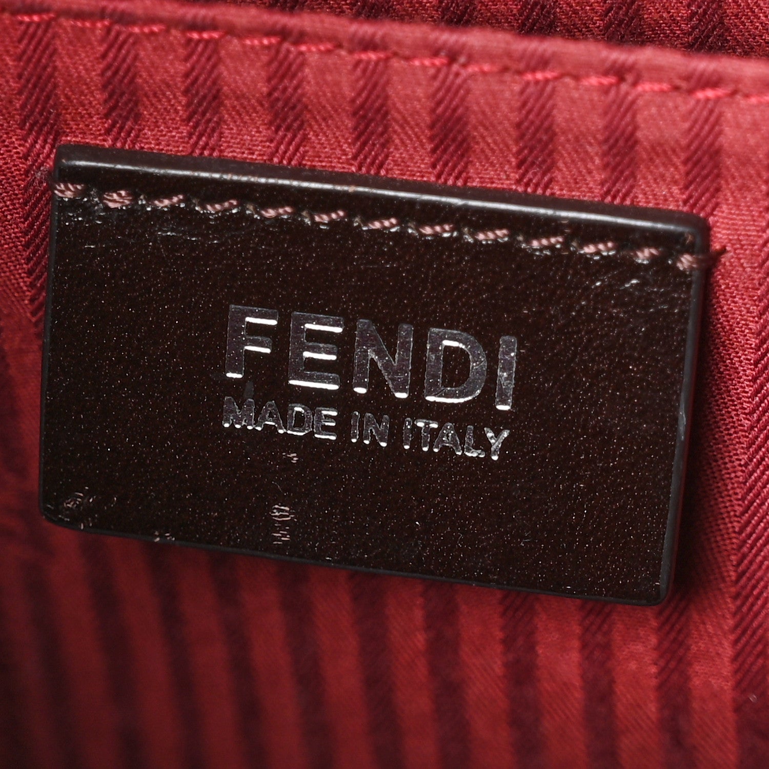 Fendi Vitello Elite Geometric Degrade Regular 2Jours Tote Red 7 of 10