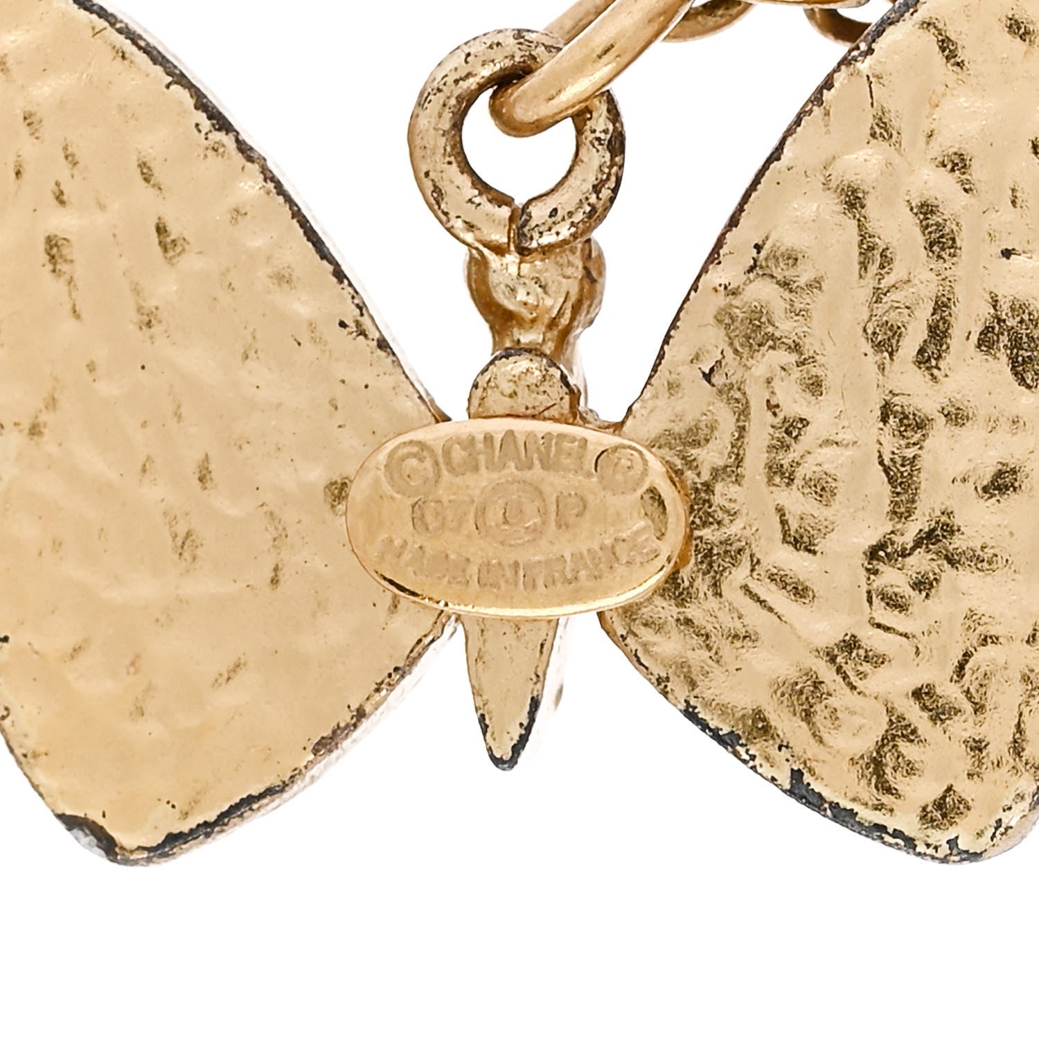 Chanel Butterfly Earrings Gold 4 of 4