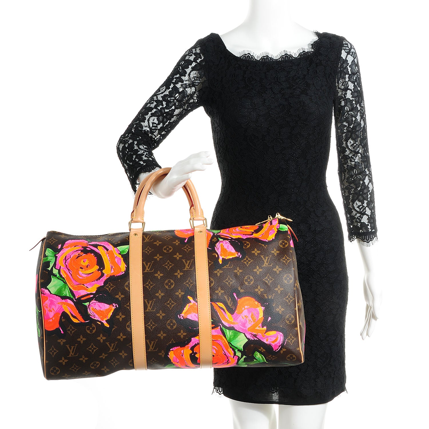 Louis Vuitton Monogram Roses Keepall 50 2 of 7