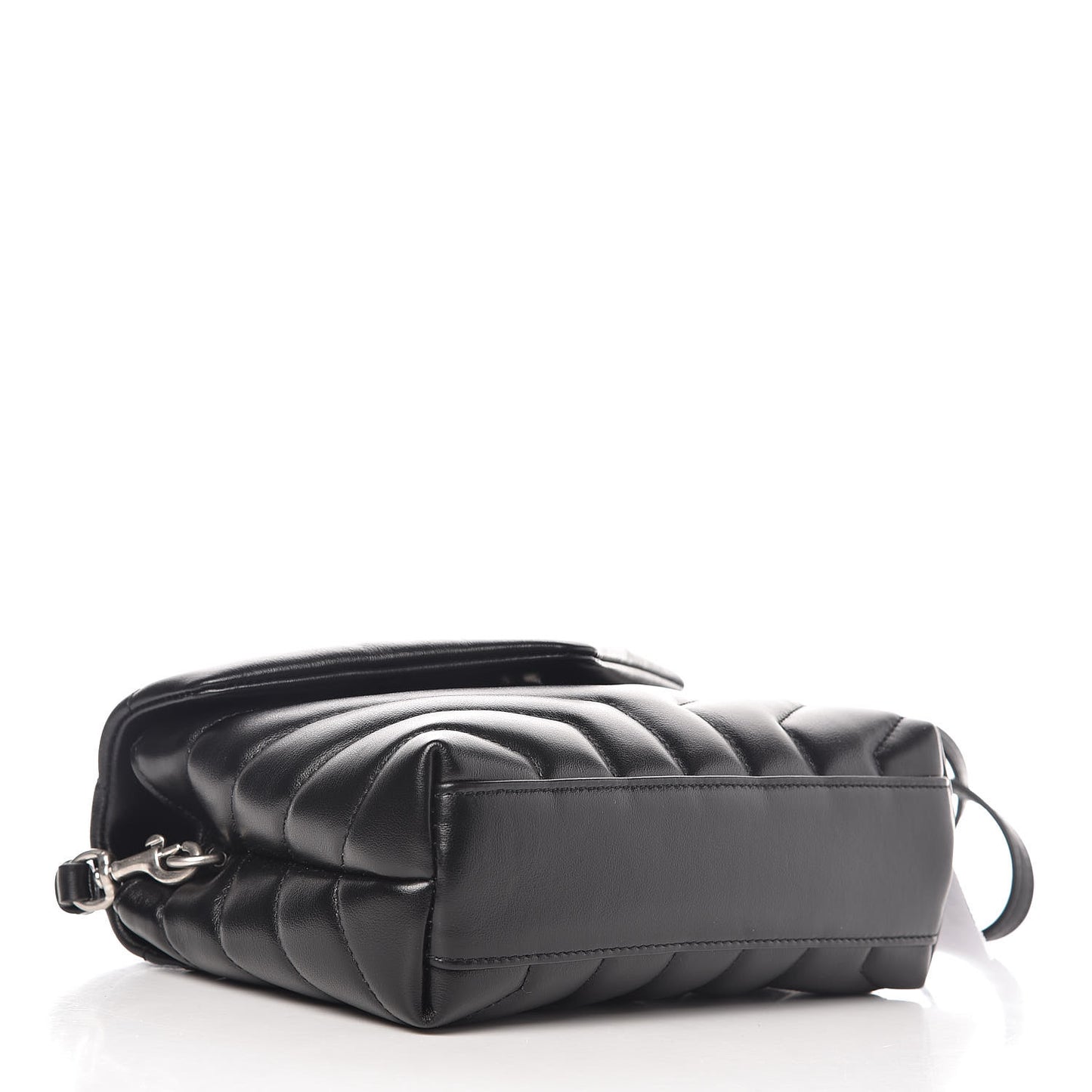 Calfskin Y Quilted Monogram Toy Loulou Crossbody Bag Black