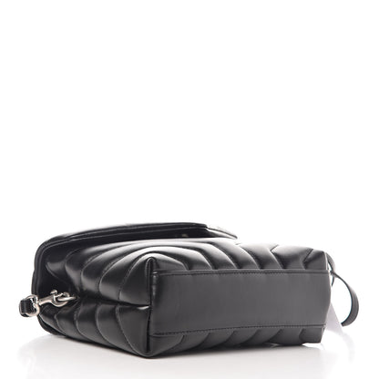 Saint Laurent Calfskin Y Quilted Monogram Toy Loulou Crossbody Bag Black 4 of 10